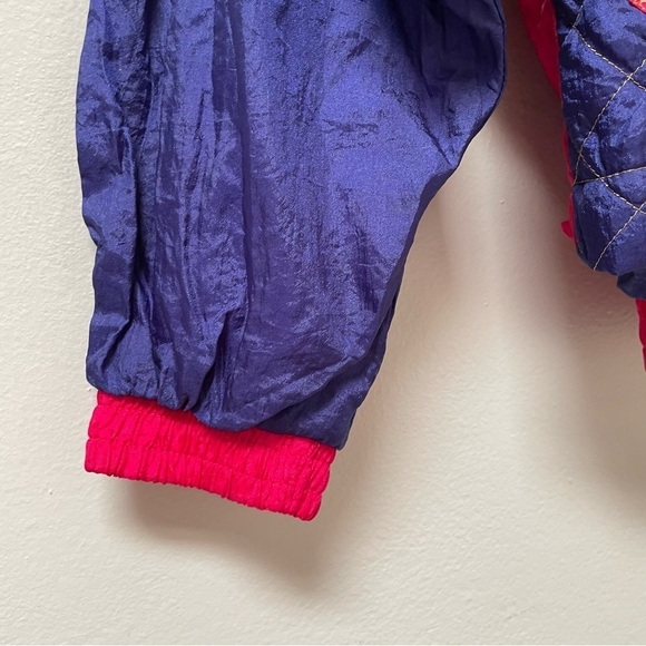 Christie Brooks Vintage 80s 90s Pink Purple Windbreaker Jacket Girls M 10-12 - Picture 3 of 8